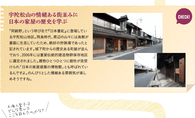 宇陀松山の情緒ある街並みに日本の家屋の歴史を学ぶ