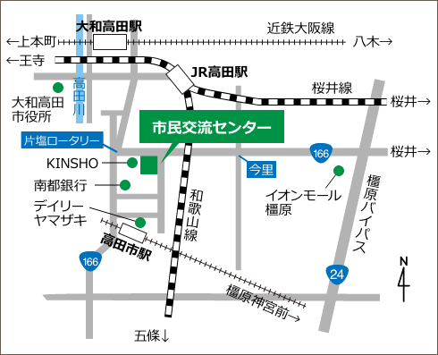奈良県消費生活センター 中南和相談所マップ
